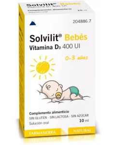 Solvilit Bebés Vitamina D3 400 UI 10 ml
