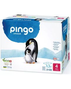 Pingo Pañales Ecológicos Maxi T4 (7-18 kilos) 2x40 uds