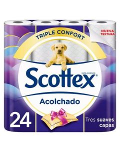 Scottex Papel Higiénico Acolchado 24 uds