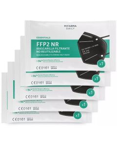 Mascarilla FFP2 NR Mifarma Daily Color Negro 5 uds