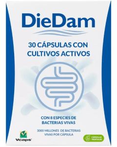 DieDam Probiótico Lactobacilos, Bifidobacterias e Inulina 30 Cápsulas