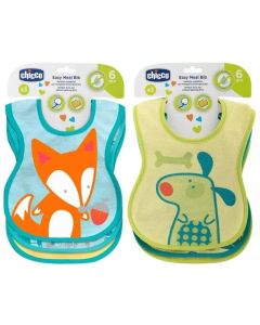 Chicco Set Baberos Easy Meal +6m Colores Surtidos 3 uds