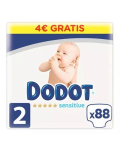 Dodot Pañal Sensitive Recién Nacido T2 4-8Kg 88 uds