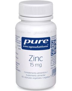 Pure Encapsulations Zinc 15mg 60 Cápsulas Vegetales