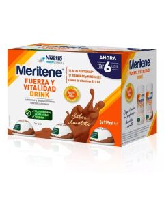 Meritene Meritene Fuerza y Vitalidad Drink Sabor Chocolate 6x125 ml