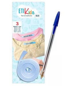 Etikids Cinta Termoadhesiva Tela Azul 3m + Boli Azul
