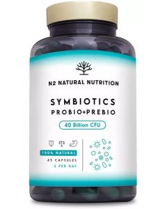 N2 Natural Nutrition Probióticos y Prebióticos 45 Cápsulas