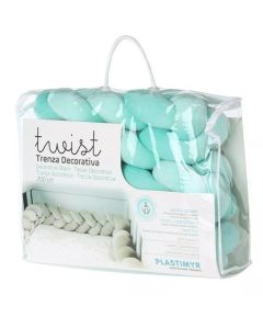 Plastimyr Protector Cuna Trenza Twist Mint 200 cm