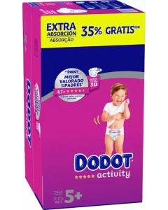 Dodot Pañales Activity T5+ de 12 a 17Kg 96 Uds