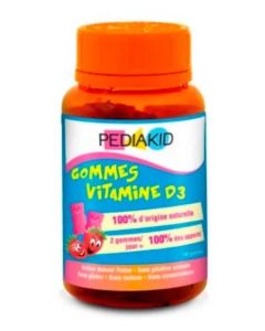 Pediakid Gominolas Vitamina D3 para Niños Sabor Fresa 60 Uds
