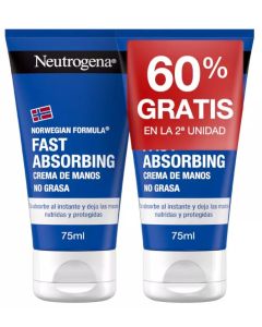 Neutrogena Crema de Manos Rápida Absorción 2x75 ml