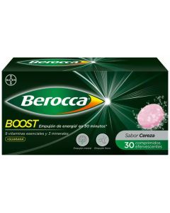 Berocca Boost Magnesio, Vitaminas y Minerales con Guaraná 30 Comprimidos Efervescentes