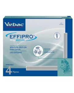 Virbac Effipro Spot On Gatos 4 Pipetas 50 Mg