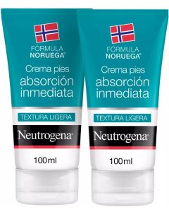 Neutrogena Crema de Pies Absorción Inmediata 2x100 ml