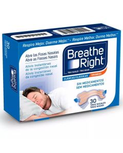 Breathe Right Tiras Nasales Grande 30 Uds