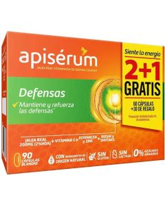 Apisérum Jalea Real Defensas 60 Cápsulas + REGALO 30 Cápsulas