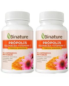 Binature Propóleo, Equinácea y Vitamina C 200 Comprimidos Masticables