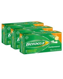 Berocca Performance Vitaminas y Rendimiento Sabor Naranja 3x30 Comprimidos Efervescentes FORMATO AHORRO