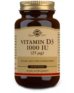 Solgar Vitamina D3 1000 UI 25mg 100 Cápsulas Blandas